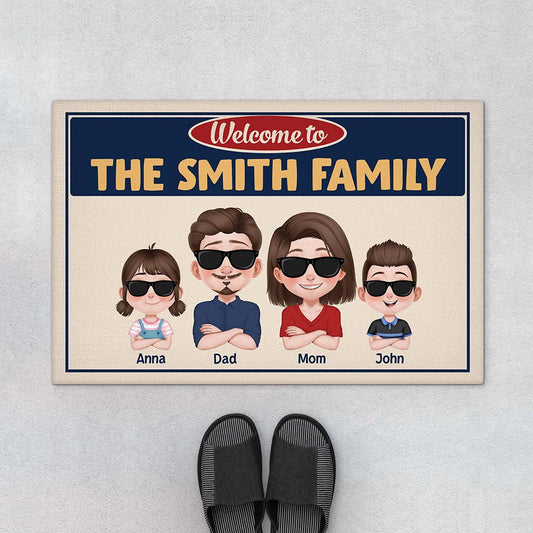 4206DUS1 personalized gifts for family the family welcome doormat 4206DKQ0I