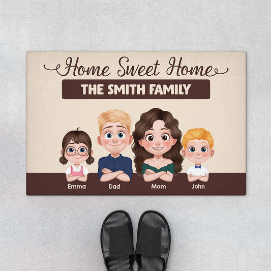 4207DUS1 family personalized gifts home sweet home doormat 4207DKQ0I