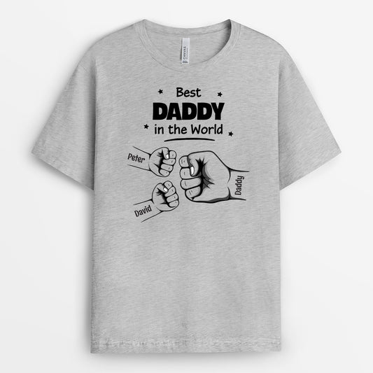 4213AUS1 personalized fathers day gift best daddy in the world shirt 4213A8M8B