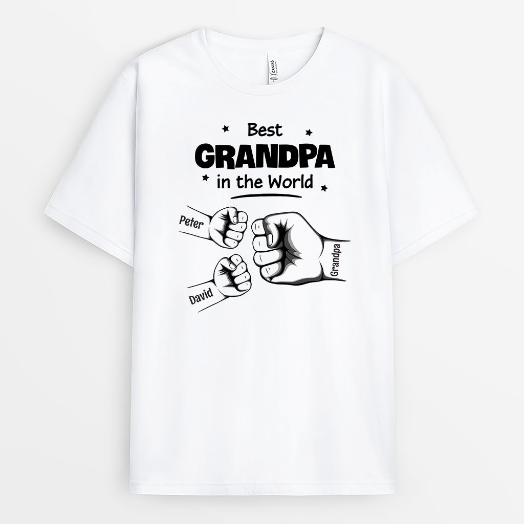 4213AUS2 personalized fathers day gift best daddy in the world shirt 4213A8M8B