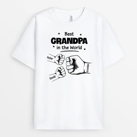 4213AUS2 personalized fathers day gift best daddy in the world shirt 4213A8M8B