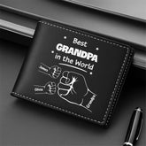 4213JUS2 personalized dad wallet the best daddy in the world 4213J