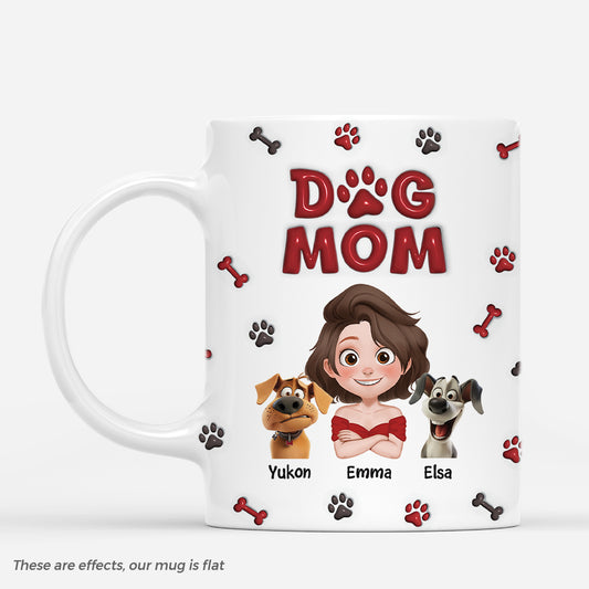 4218MUS1 3d printing effect personalized gift for dog lovers dog mum mug 4218M8K0C