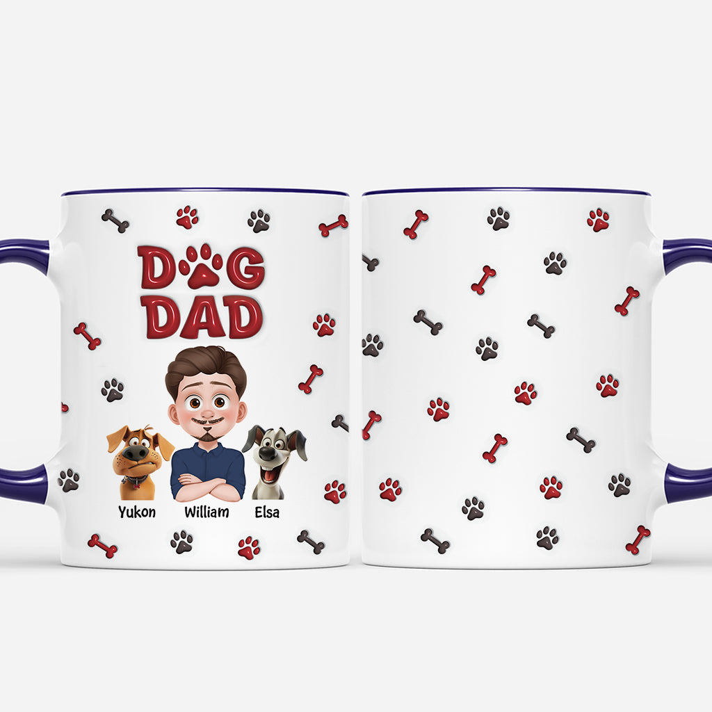 4218MUS2 3d printing effect personalized gift for dog lovers dog mum mug 4218M8K0C