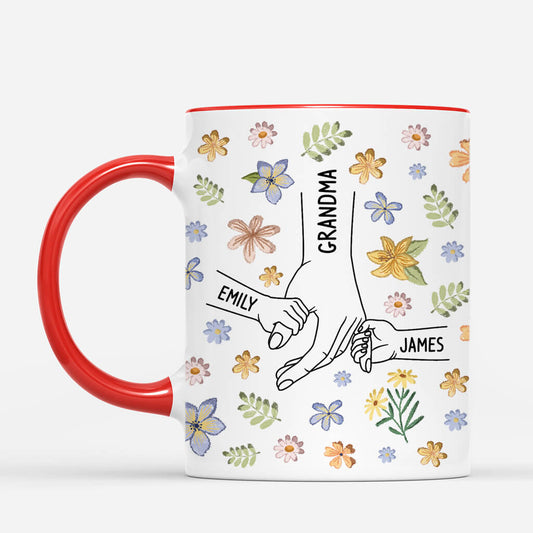 4221MUS2 personalized mom gifts mommy hand in hand mug 4221M5M3A