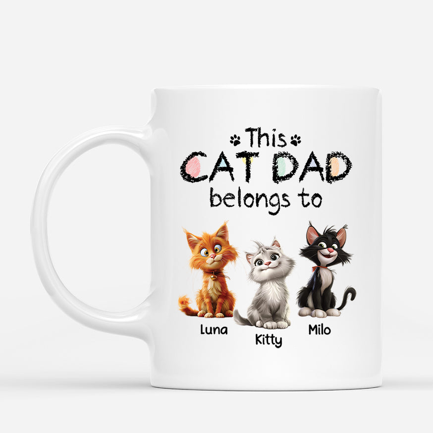 4222MUS1 personalized cat dad gifts belongs to us mug 4222M8Q5D