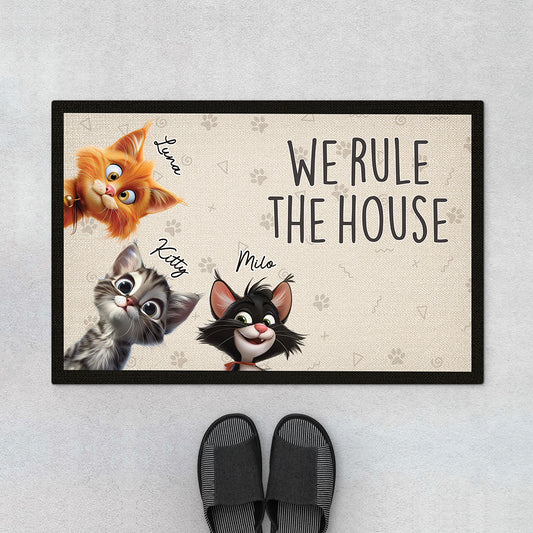 4223DUS1 custom cat doormat_ funny cat lover gifts 4223D