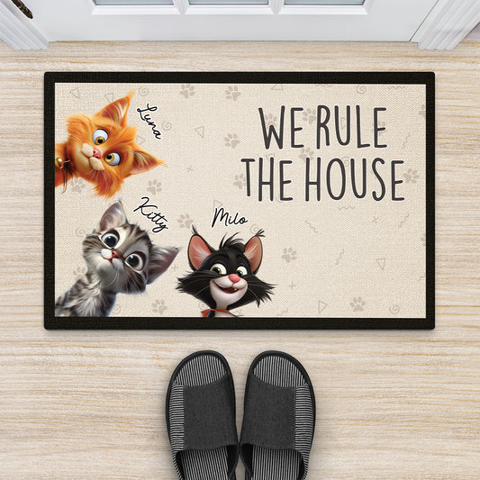 4223DUS2 custom cat doormat_ funny cat lover gifts 4223D