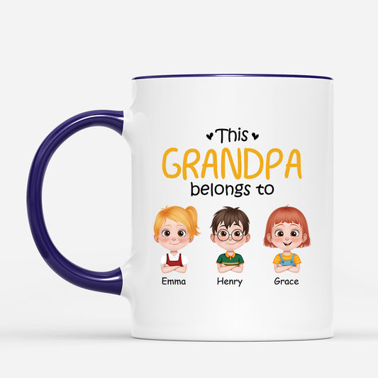 4228MUS2 GPpersonalized dad gifts this dad belongs to mug 4228M
