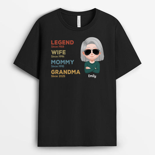 4235AUS1 personalized mothers day shirts legend wife mommy grandma since 4235A5L5A