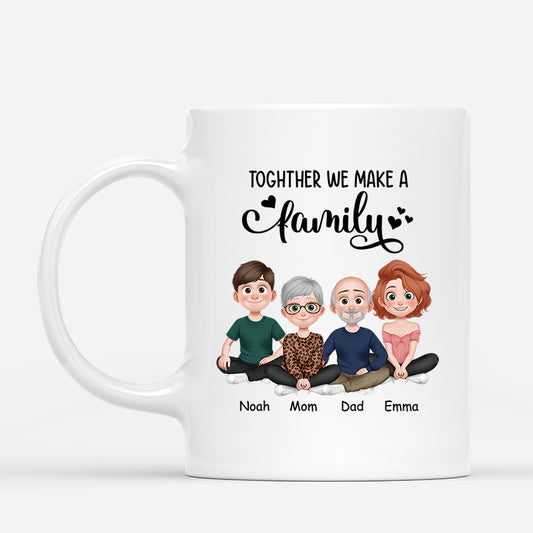 4236MUS1 personalized family mugs_ together we make a family 4236M3M0I