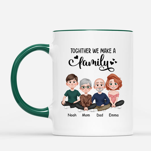 4236MUS2 personalized family mugs_ together we make a family 4236M3M0I