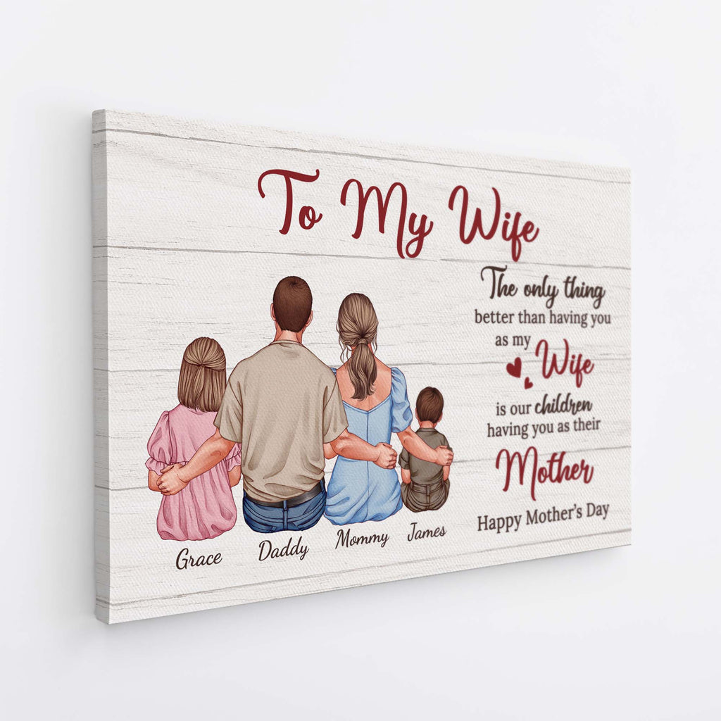 4270CUS2 personalized mothers day gifts for wife to my wife canvas 4270CTT5A
