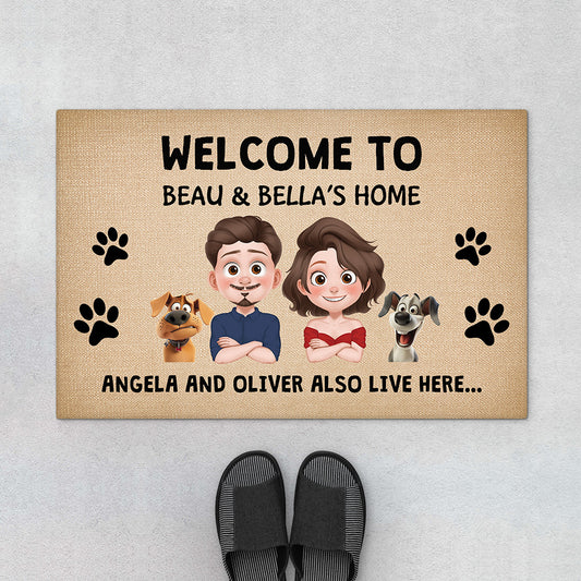 4275DUS1 personalized gifts for dog owners funny dogs welcome doormat_ 4275D8I0C