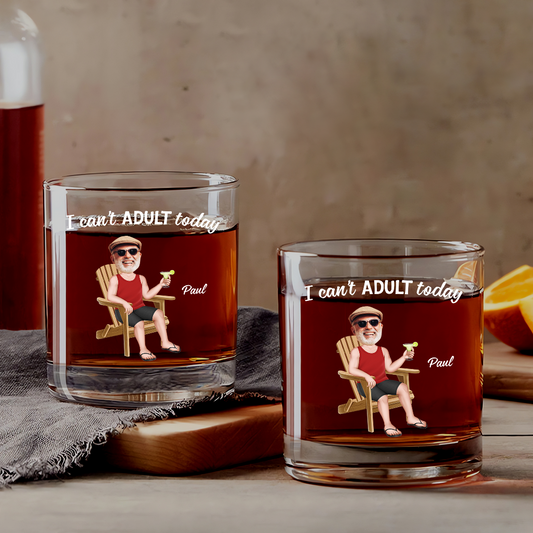 4280IUS2 custom funny whiskey glass for women i cant adult today 4280IKH0A