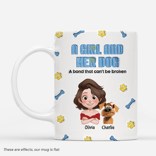 4282MUS1 3d printing effect custom dog mug cute dog mom presents 4282MTK0C