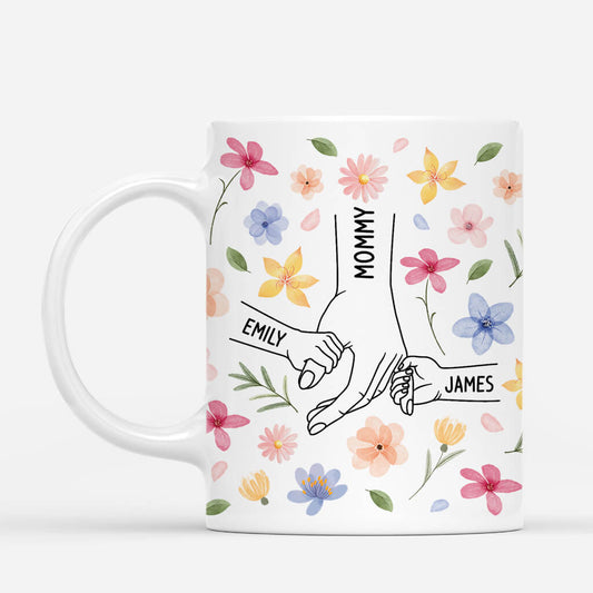4283MUS1 personalized mothers day gifts pastel floral mug for mom grandma 4283M