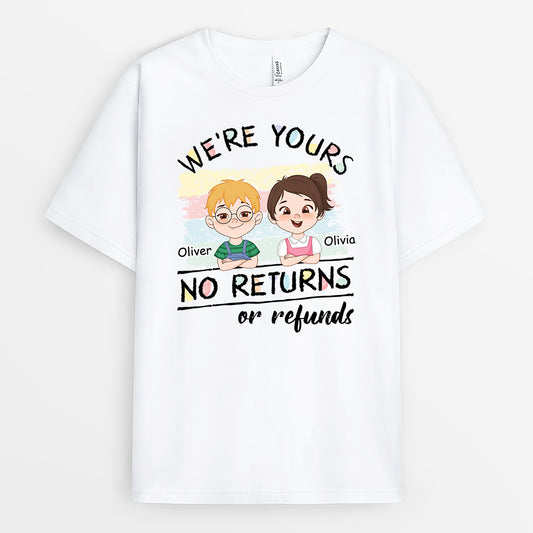4284AUS1 customized gifts for mom and dad_ im yours no returns t shirt 4284A5T8A