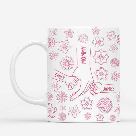 4286MUS1 personalized mothers day gift for mom pink floral mug for mom 4286MKM3A