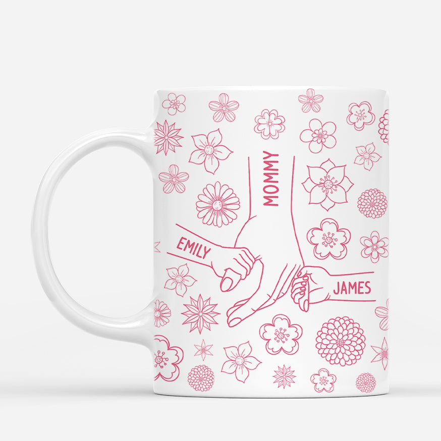 4286MUS1 personalized mothers day gift for mom pink floral mug for mom 4286MKM3A