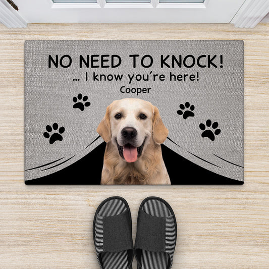 4291DUS2 customized gifts for dog lovers no need to knock dog doormat_ 4291D8Q3C