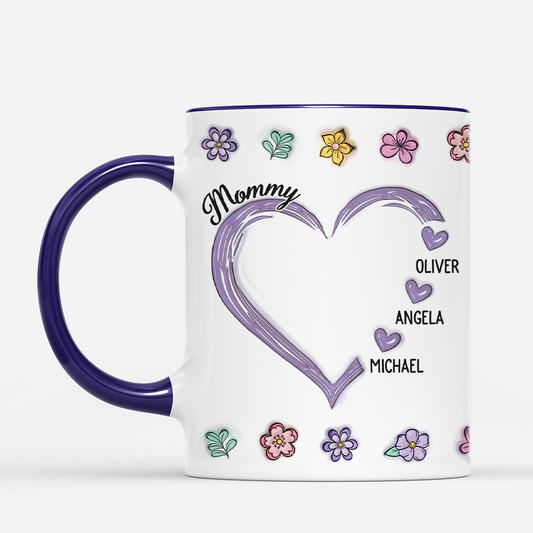 4304MUS2 3d printing effect personalized grandma mom gifts heart 3d mug 4304M
