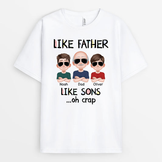 4311AUS1 personalized gifts for dad funny like father t shirt 4311A8M0B