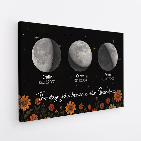 4312CUS2 custom mom gift moon phases canvas_ the day you became my mom 4312C6T5A_bebfd579 b94c 433c 914f ad698ceb7261