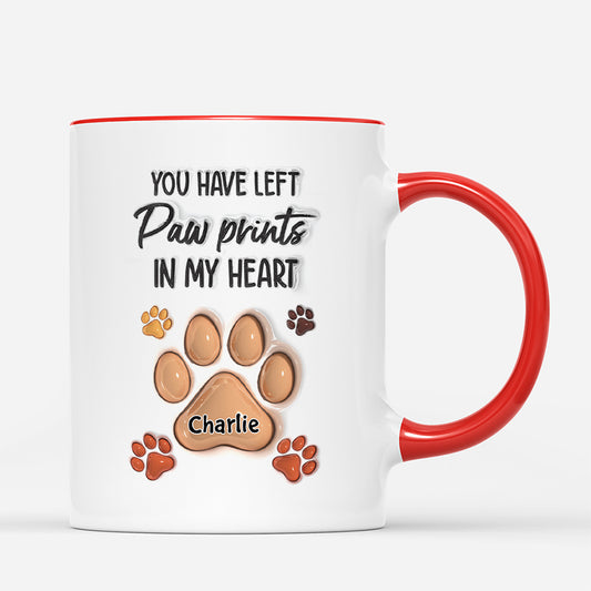 4314MUS3 3d printing effect personalized gifts for pet lovers you left pawprints on my heart mug 4314MTQ5C_1e422327 c529 426f 9941 73bd0183ebb3