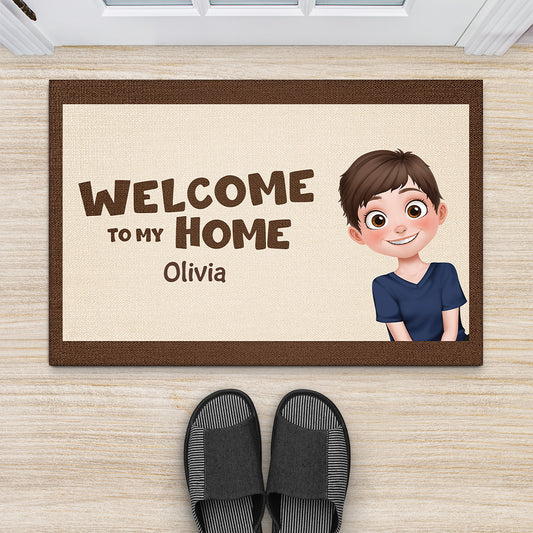 4328DUS3 personalized family doormat welcome to our home 4328D6Q0I