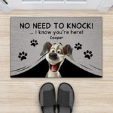 4334DUS2 funny personalized _dog gifts no need to knock dog doormat 4334D8Q5C