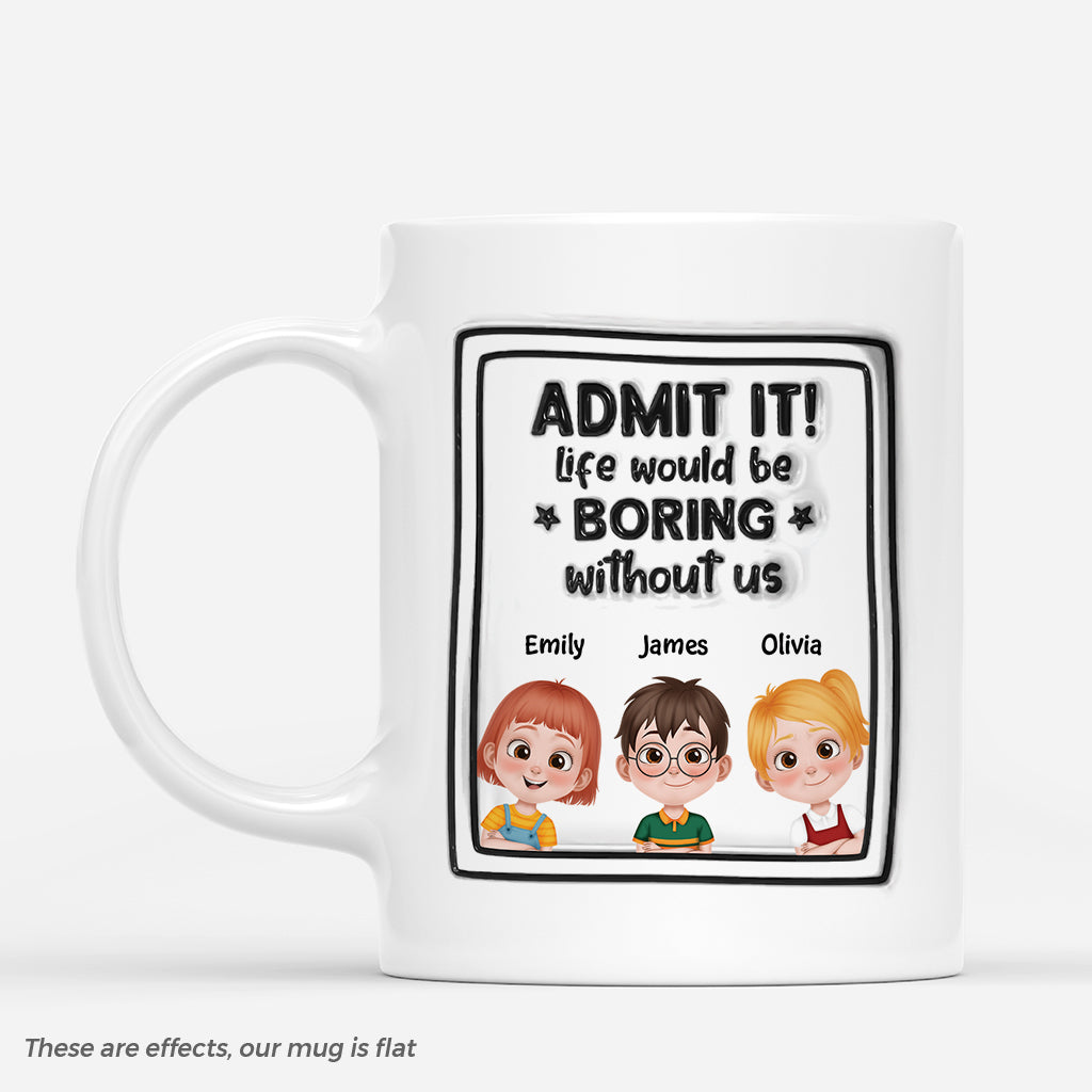 4335MUS1 3d printing effect personalized family funny gifts boring without me mug 4335M5H0A