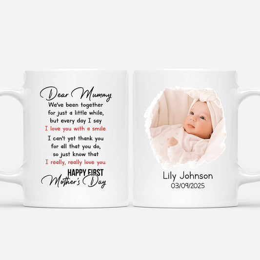 4342MUS1 personalized first mothers day gift from baby_ dear mom mug 4342M8T5A