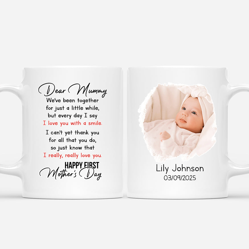 4342MUS1 personalized first mothers day gift from baby_ dear mom mug 4342M8T5A