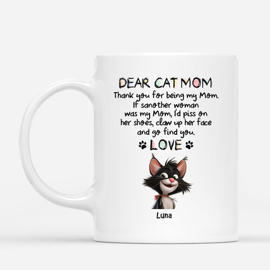 4360MUS1 custom cat mug funny gifts for cat moms dear cat mom mug 4360M8KD