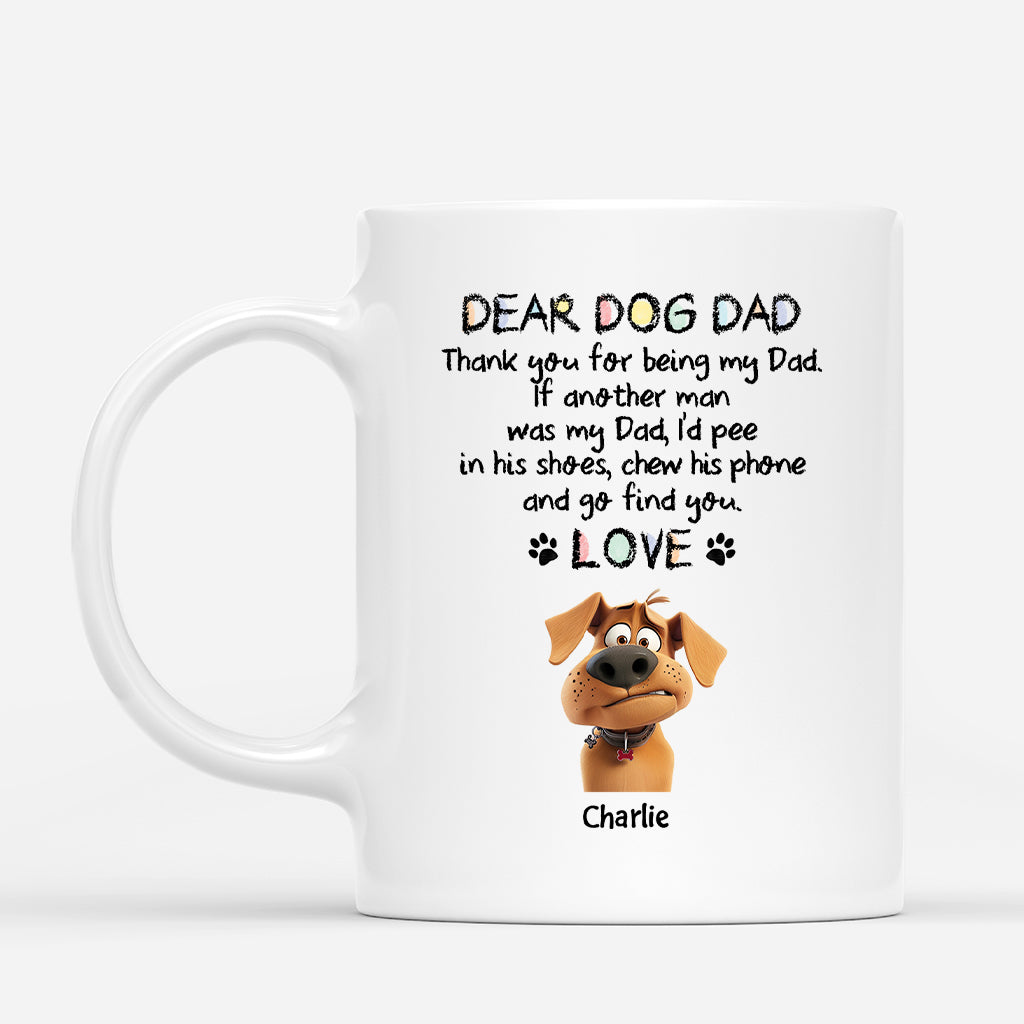 4360MUS1 custom dog mug funny gifts for dog dads dear dog dad mug 4360M8KC