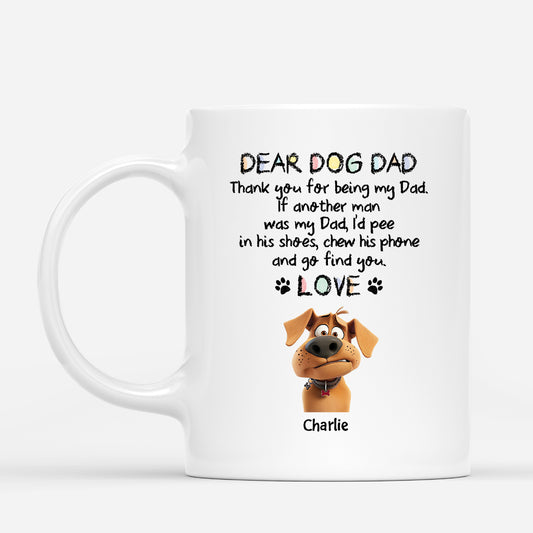 4360MUS1 custom dog mug funny gifts for dog dads dear dog dad mug 4360M8KC