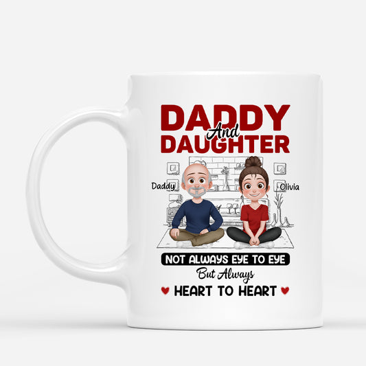 4363MUS1 personalized dad mug daddy and daughter not always eye to eye_ 4363MTYNB