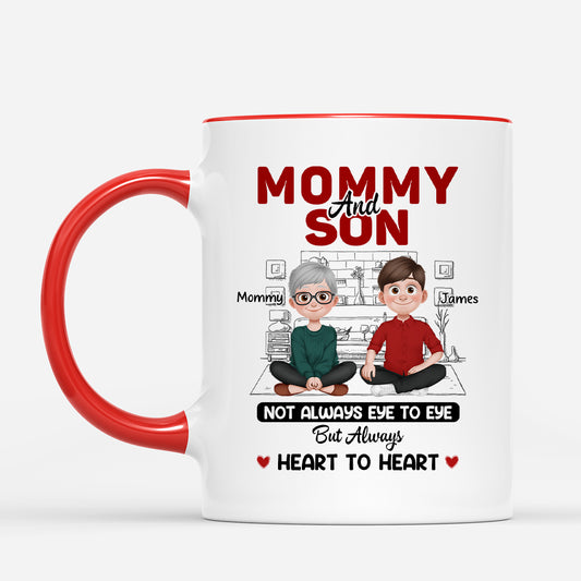 4363MUS2 personalized dad mug daddy and daughter not always eye to eye_ 4363MTYNB