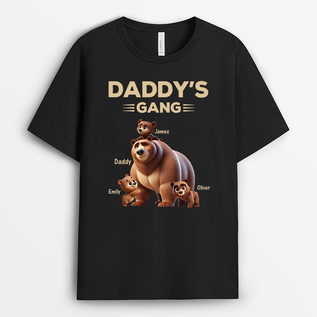 4364AUS1 personalized gifts for daddy_ papa bear shirt with names 4364A5M3B