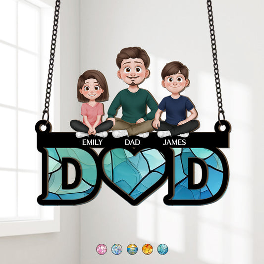 4374UUS1 personalized window hanging suncatcher ornament gift for dad 4374U6MNB