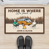 4385DUS2 personalized camping gifts home is where we park it doormat_ 4385DTT8G