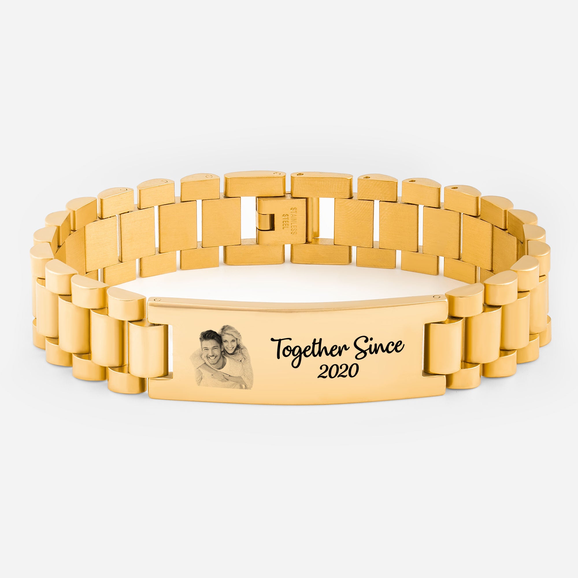 4386JUS1 personalized watch band bracelet with photo together since gifts_ for couples 4386jsv5b_1