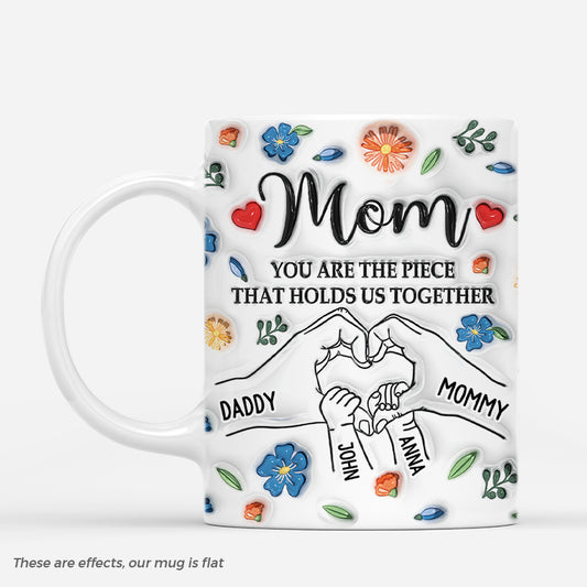 4399MUS1 3d printing effect custom mom gifts piece that holds us together mug 4399M3Q5A