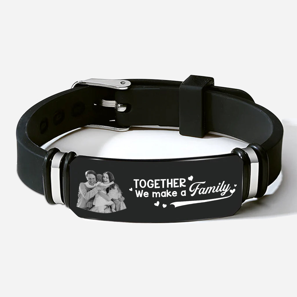 4411JUS1 custom photo bracelet family gifts together we make a family 4411J5T5I_5bb35bc7 7ede 4b7f 9702 581c5702aed7