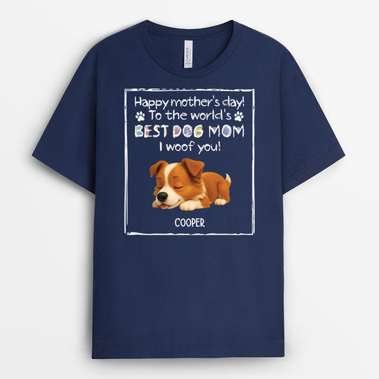 4419AUS2 personalized fathers day gifts worlds best dog dad t shirt 4419AKM5C