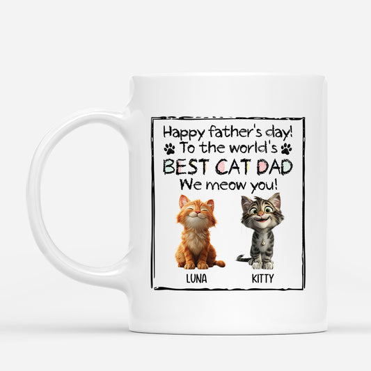 4419MUS1 personalized fathers day mug unique gifts for cat dads 4419M