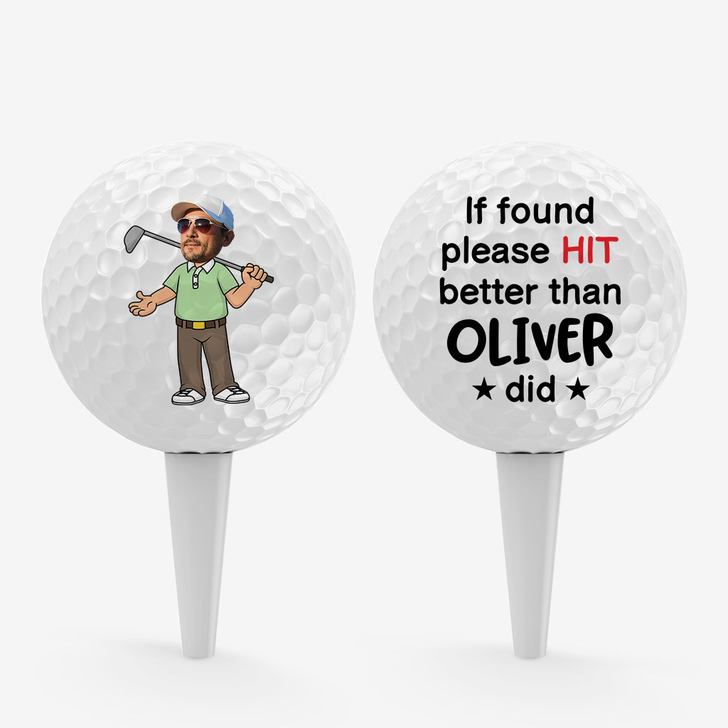 4433KUS1 personalized golf gifts for men funny golf balls with faces