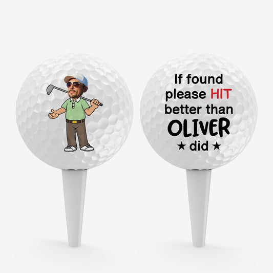 4433KUS1 personalized golf gifts for men funny golf balls with faces