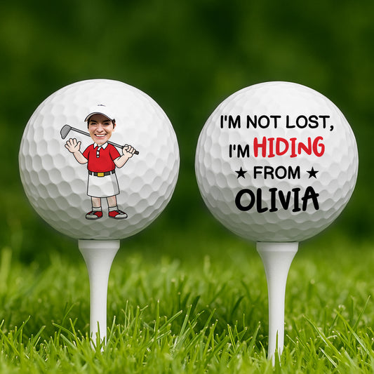 4433KUS2 personalized golf gifts for men funny golf balls with faces